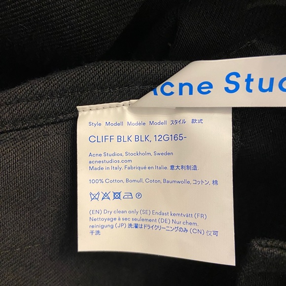 Acne Studios Bla Konst Black Denim Jacket - Picture 8 of 9